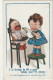 ZY 136- " JE VAIS TOUJOURS LUI EN BOUCHER UN COIN " - FILLETTE DONNANT LE BIBERON A UN BEBE HURLANT - ILLUSTRATEUR - Humorvolle Karten