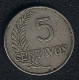 Peru, 5 Centavos 1934, CuNi - Pérou