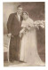 OCCITANIE CARTE TYPE PHOTO NON DENTELEE BROMURE COUPLE PORTRAIT MARIAGE STUDIO FABAS PEZENAS A IDENTIFIER A LOCALISER - Personas Anónimos