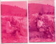 LOT 2 CPA De Couleur ROSE Ecrites En 1929 * Jeune Couple Amoureux Dans Paysage De Campagne - Paare
