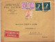 (01) Belgique 1 X N° 419 + 2 X 422 + 2 X 696  Sur Enveloppe écrite De Bruxelles Vers Bâle Suisse En Express - 1935-1949 Small Seal Of The State