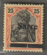 SARRE - N°9 * (1920) 25p Rouge Et Noir - Signé :Brun. - Unused Stamps