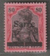 SARRE - N°16 * (1920) 80p Rouge Et Noir S/rose - Signé :Brun. - Unused Stamps