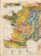 2 Vues 1908 Carte Géographique France Géologique Géologie Classification Des Terrains - Autres & Non Classés