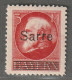 SARRE - N°29 * (1920) 3m Rouge - Signé Brun - Ungebraucht