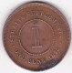 Straits Settlements 1 Cent 1875 Victoria, En Bronze, KM# 9 - Malaysie