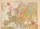 2 Vues 1908 Carte Géographique Europe Géologique Géologie Empire Allemand Russe Autriche-Hongrie Ottoman - Other & Unclassified