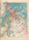 2 Vues 1908 Carte Géographique Europe Géologique Géologie Empire Allemand Russe Autriche-Hongrie Ottoman - Other & Unclassified