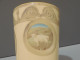 Delcampe - -JOLI VASE CERAMIQUE Signé GM 3 CARTOUCHES ANIMAUX CHOUETTE BELIER MOUTON    E - Vases