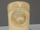 Delcampe - -JOLI VASE CERAMIQUE Signé GM 3 CARTOUCHES ANIMAUX CHOUETTE BELIER MOUTON    E - Jarrones