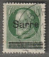 SARRE - N°19 Obl (1920) 7 1/²p Vert - Usati