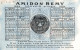 CHROMO AMIDON REMY A LOUVAIN BELGIQUE TETE DE LION (CALENDRIER 1884 AU V°) JOLI PAYSAGE SOUS LA NEIGE - Autres & Non Classés