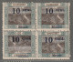 SARRE - N°71a ** (1921) 10c Sur 30p Vert Et Brun - Tête-bêche Avec Surcharge Renversée - - Nuovi