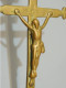 Delcampe - -CALVAIRE CROIX CRUCIFIX HAUTE EPOQUE XVII/XVIII BRONZE LAITON CHRIST RELIGION    E - Religiöse Kunst