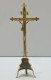 Delcampe - -CALVAIRE CROIX CRUCIFIX HAUTE EPOQUE XVII/XVIII BRONZE LAITON CHRIST RELIGION    E - Art Religieux