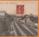 CPA De EVREUX Gare  Le Clos Hutin   Mai 1908   Avec Un  Cachet Rare Du " Lycée D'Evreux  MATH-ELEM 1907-1908 " - Evreux