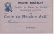 AA+ 36 -(82) RALLYE BOUILLAC - SOCIETES DE CHASSE DE BOUILLAC , COMBEROUGER ET BEAUPUY - CARTE DE MEMBRE - Cartes De Membre