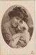 AA+ 50- CARTE PHOTO PORTRAIT DE JEUNE FILLE AVEC CHATON - Chats