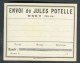 Ticket Carton D'envoi Début XXe (fait à Partir D'une Carte De Boutons) "Jules Potelle, Fabricant De Boutons à Méru" - Transporte