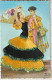 AA+ 79- ANDALUCIA , ESPANA - DANSEUSE ANDALOUSE ET TORERO - CARTE BRODEE - ILLUSTRATEUR ELSI GUMIER - Personajes