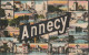 AA+ 99-(74) ANNECY - CARTE MULTIVUES COULEURS - Annecy
