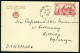 Br France, Paris 1937 Postcard > Denmark (Hotel De Paris) #bel-1053 - Covers & Documents