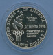 USA Dollar 1996 Atlanta Olympia Tennis, Silber KM 269 PP In Kapsel (m5116) - Gedenkmünzen