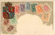 Romania - Briefmarken - Stamps - Prägekarte - Postzegels (afbeeldingen)
