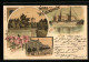 Lithographie Wilhelmshaven, S. M. S. Gneisenau, Park, Roonstrasse  - Wilhelmshaven