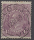 AUSTRALIA 1924 - 25 4.1/2d VIOLET  KGV STAMP PERF.14 1st WMK SG.81 VFU. - Used Stamps