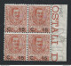 1905 REGNO - N° 79,  15 Cent Su 20 Cent Arancio ,   MNH** , QUARTINA BORDO DI F - Altri & Non Classificati