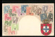 Präge-AK Briefmarken Portugals Und Wappen  - Stamps (pictures)