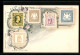 Lithographie Briefmarken Sachsen, Bayern, Hamburg, Freimarken, Blumen-Ornamente  - Stamps (pictures)