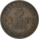 Électorat De Hesse, Friedrich Wilhelm, 3 Heller, 1859, Cuivre, TTB - Petites Monnaies & Autres Subdivisions