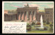 Lithographie Berlin, Springbrunnen Vor Dem Brandenburger Thor  - Altri & Non Classificati