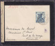 Env. Deuil Affr. N°598 Càd BRUXELLES (NORD) - BRUSSEL (NOORD) /27-7-1942 Pour PONT DE LA MAYE (Villenave-d'Ornon) - Band - Cartas & Documentos