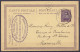EP CP 25c Albert I Violet (type N°139) Càd MONTIGNIES-SUR-SAMBRE /26 I 1922 Pour MARCINELLE - Entier Repiqué "SAMVA" - Postkarten 1909-1934