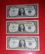 3x 1957 $1 DOLLAR USA UNITED STATES BANKNOTE LOT XF/XF+ LOTE 3 BILLETES ESTADOS UNIDOS*COMPRAS MULTIPLES CONSULTAR* - Silver Certificates (1928-1957)