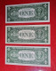 3x 1957 $1 DOLLAR USA UNITED STATES BANKNOTE LOT XF/XF+ LOTE 3 BILLETES ESTADOS UNIDOS*COMPRAS MULTIPLES CONSULTAR* - Certificats D'Argent (1928-1957)