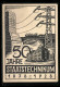AK Pforzheim, 50 Jahre Staatstechnikum 1878-1928, Eisenbahnbrücke Und Gebäudeansicht, Festpostkarte  - Pforzheim