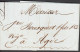 1813. FRANCE. Very Fine Small Old Cover Cancelled 12 MARSEILLE. Original Letter Included Dated Marseille F... - JF545636 - 1801-1848: Précurseurs XIX