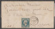 LETTRE HORS COTE LUXE RRR N°10 BLEU VERDATRE + RRRR PD Manuscrit - 1852 Louis-Napoleon