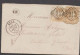 JAMAIS VU 2 N°55 REUTILISES Sur Lettre - 1871-1875 Ceres