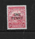 BARBADOS 1947 1d On 2d SG 264ed PERF 13½ X 13  "BROKEN 'E' " VARIETY MOUNTED MINT Cat £140 - Barbados (...-1966)