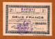 1914-1918 // AUDIGNY (Aisne 02) // SQG // Août 1916 // Bon De Deux Francs - Bonds & Basic Needs