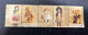 2-5-2024 (stamp) Austrlaia - Strip Of 5 5 Used Stamps (Dolls & Terddy Bears)  Ours En Peluche Et Poupées - Used Stamps
