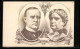 AK Präsident Der USA William M` Kinley Und Mrs. Ida Mc Kinley Geb. Saxton, Wappen  - Politische Und Militärische Männer