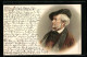 Lithographie Porträt Richard Wagner Mit Dürer-Mütze Im Halbprofil  - Artiesten