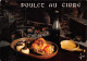 RECETTE Du POULET AU CIDRE Normand  63 (scan Recto Verso)MF2774UND - Recipes (cooking)