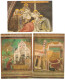 Italie Giotto Cimabue Lorenzetti Lot De 4 Cartes Postales D'Assise Clarisses - Pittura & Quadri